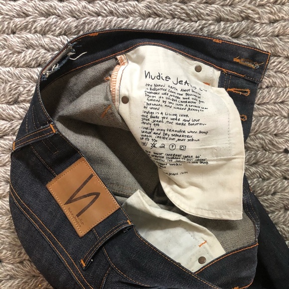 Nudie Grim Tim Dry Red Selvage Denim - Picture 9 of 10